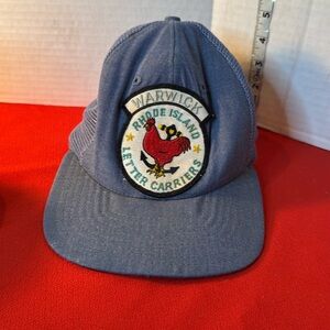 VTG Warwick Rhode Island Letter Carriers blu adjustable baseball cap style hat